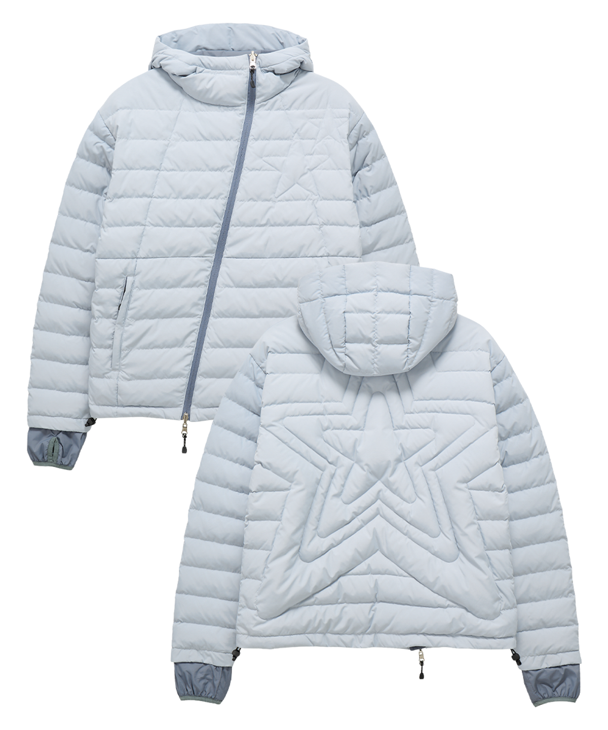 단델(DANDEL) DD star quilting light down jacket (SKY BLUE)