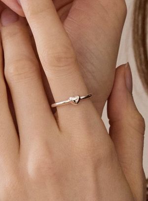 [실버925] 모노 하트 오픈 반지