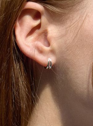 [실버925] 듀얼 브리즈 귀걸이