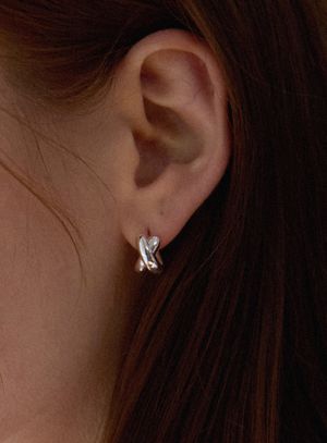 [실버925] 플린 크로스 귀걸이