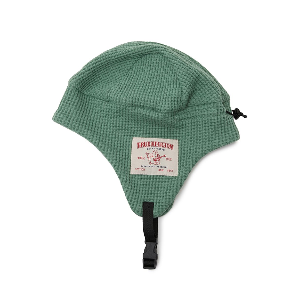 트루릴리젼(TRUERELIGION) OG LOGO WAFFLE EARFLAP CAP_LIGHT GREEN