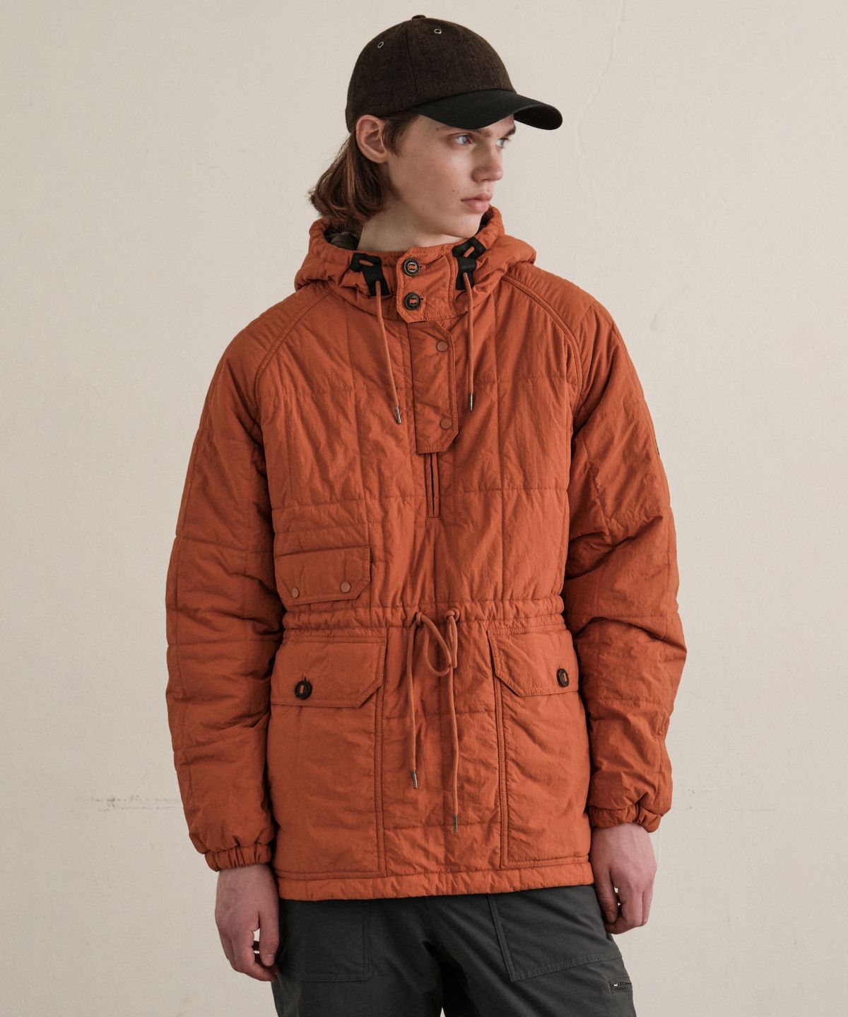 힐리먼트(HELEMENT) 릿지 헌터 패딩 아노락 (ORANGE)