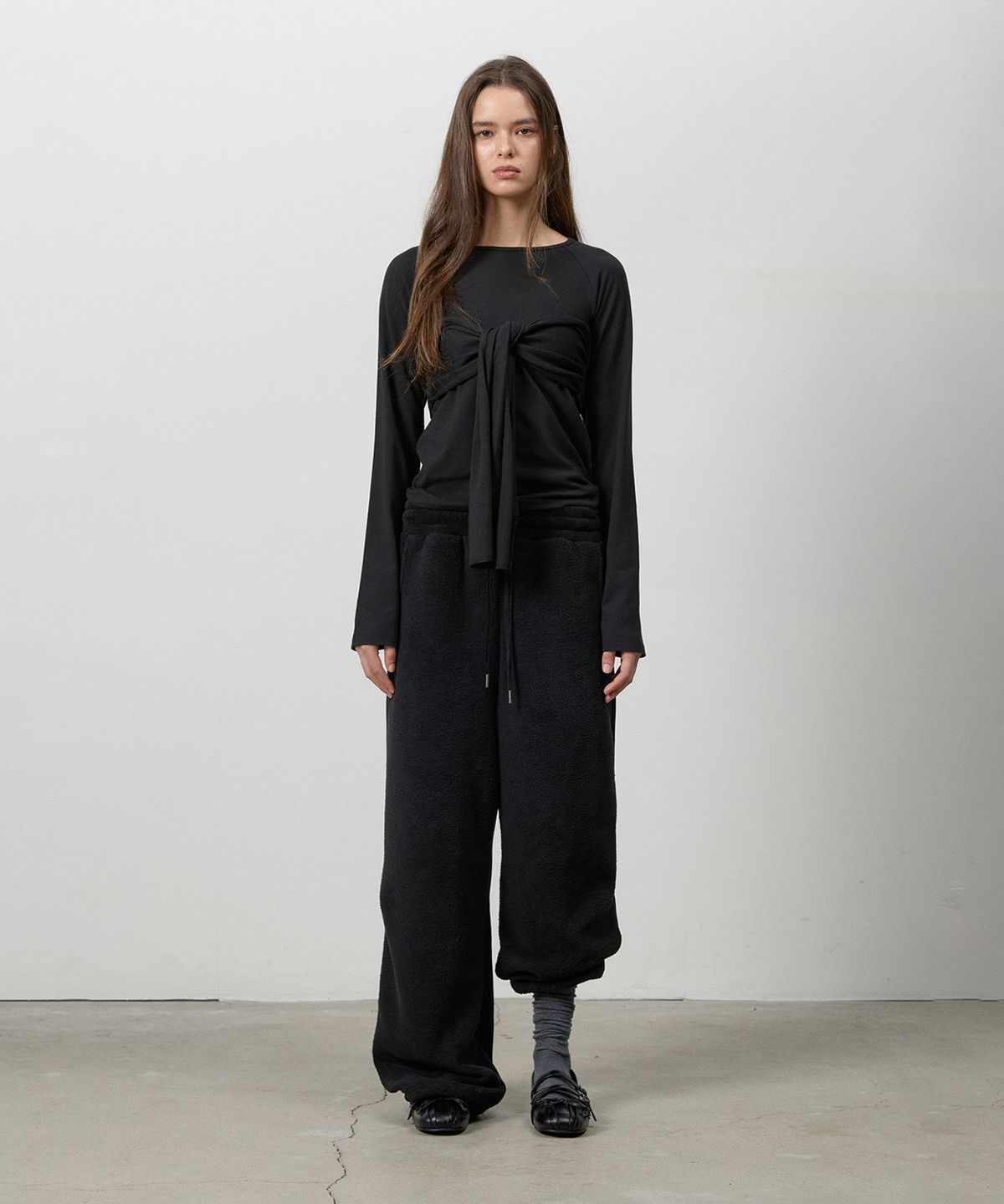 쓰리투에이티(THREE TO EIGHTY) DUAL-SURFACE CORDUROY PANTS BLACK