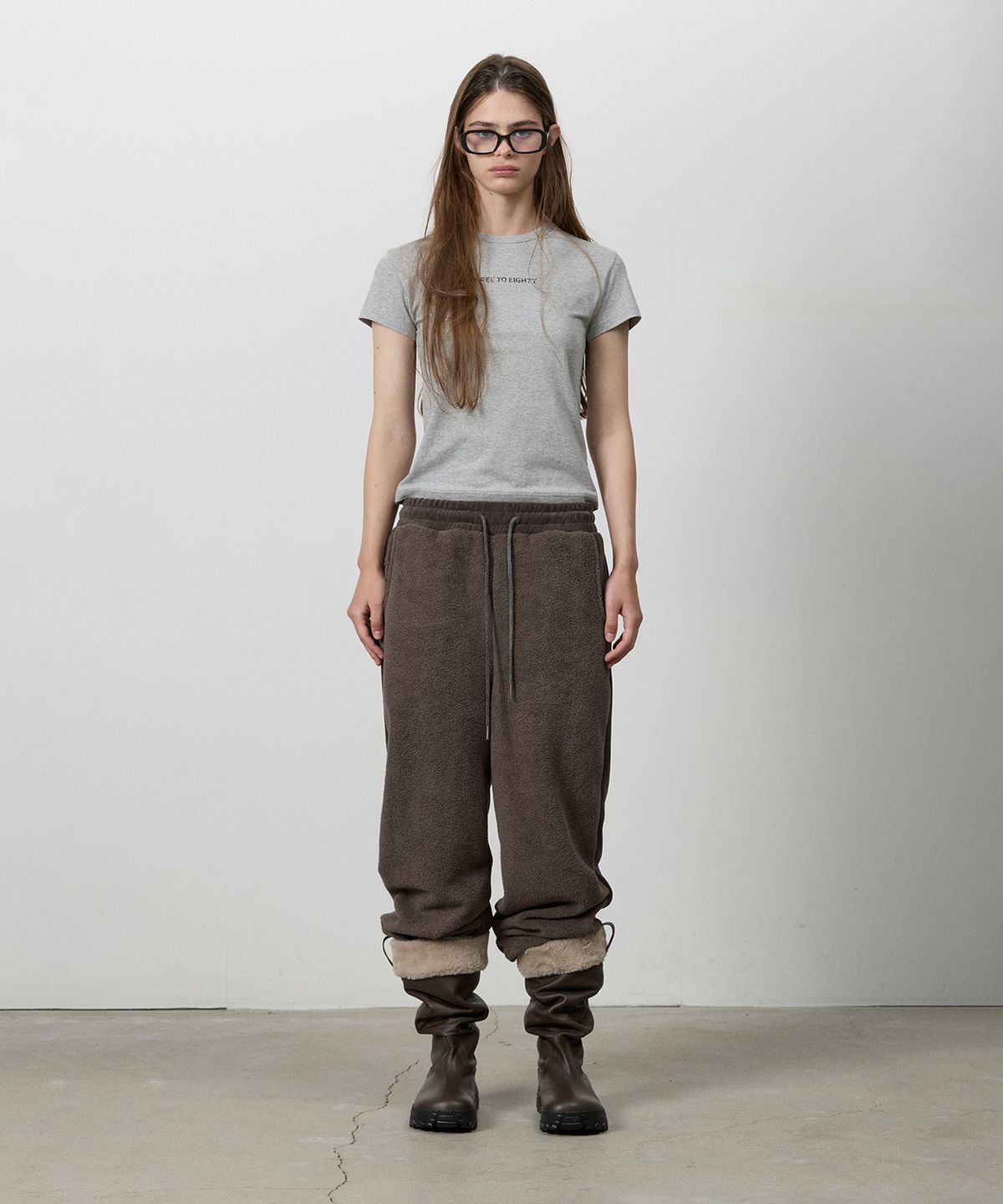 쓰리투에이티(THREE TO EIGHTY) DUAL-SURFACE CORDUROY PANTS BROWN