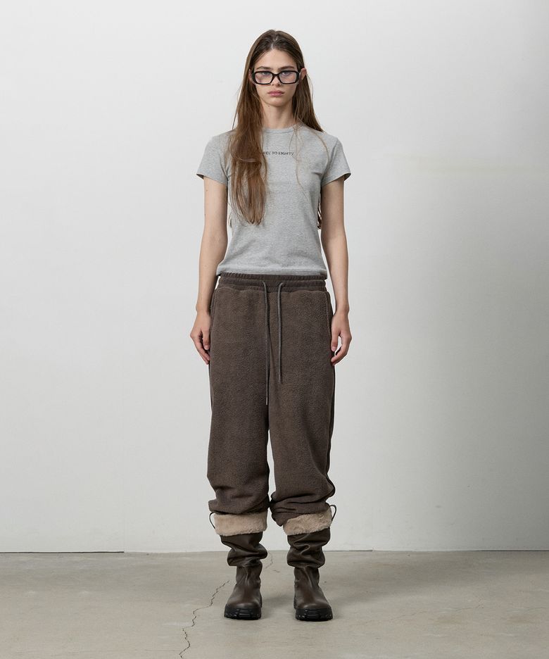 DUAL-SURFACE CORDUROY PANTS BROWN