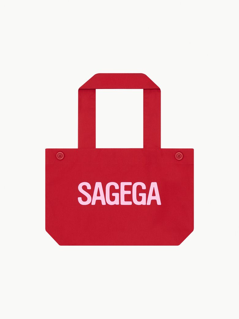 Button Tote Bag (Tomato)