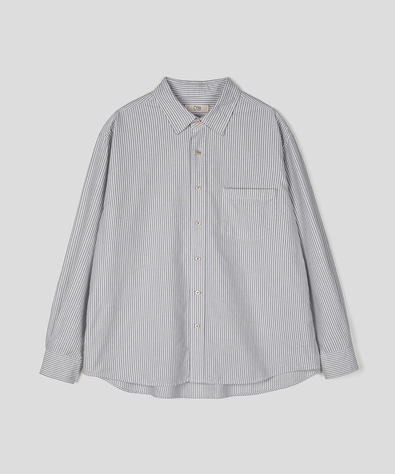 ESSENTIAL OXFORD SHIRTS (Grey Stripe)