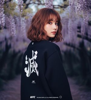 UFC SPORT｜귀멸의 칼날 멸 릴렉스핏 맨투맨 블랙 U2SWW3371BK