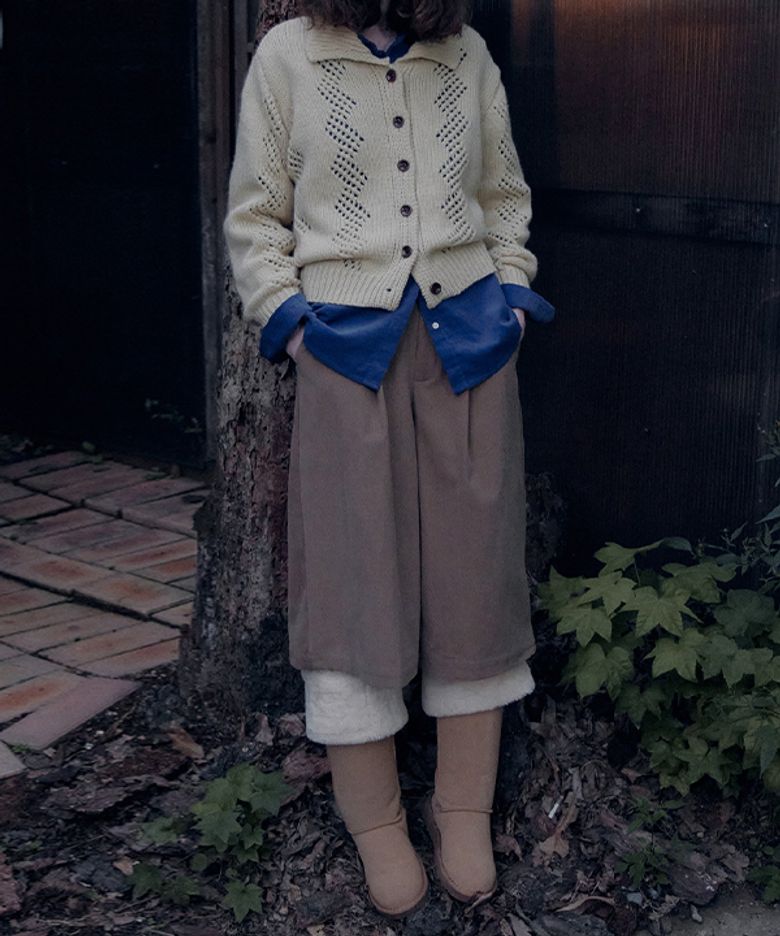 Corduroy Bermuda Pants_EEWPT129