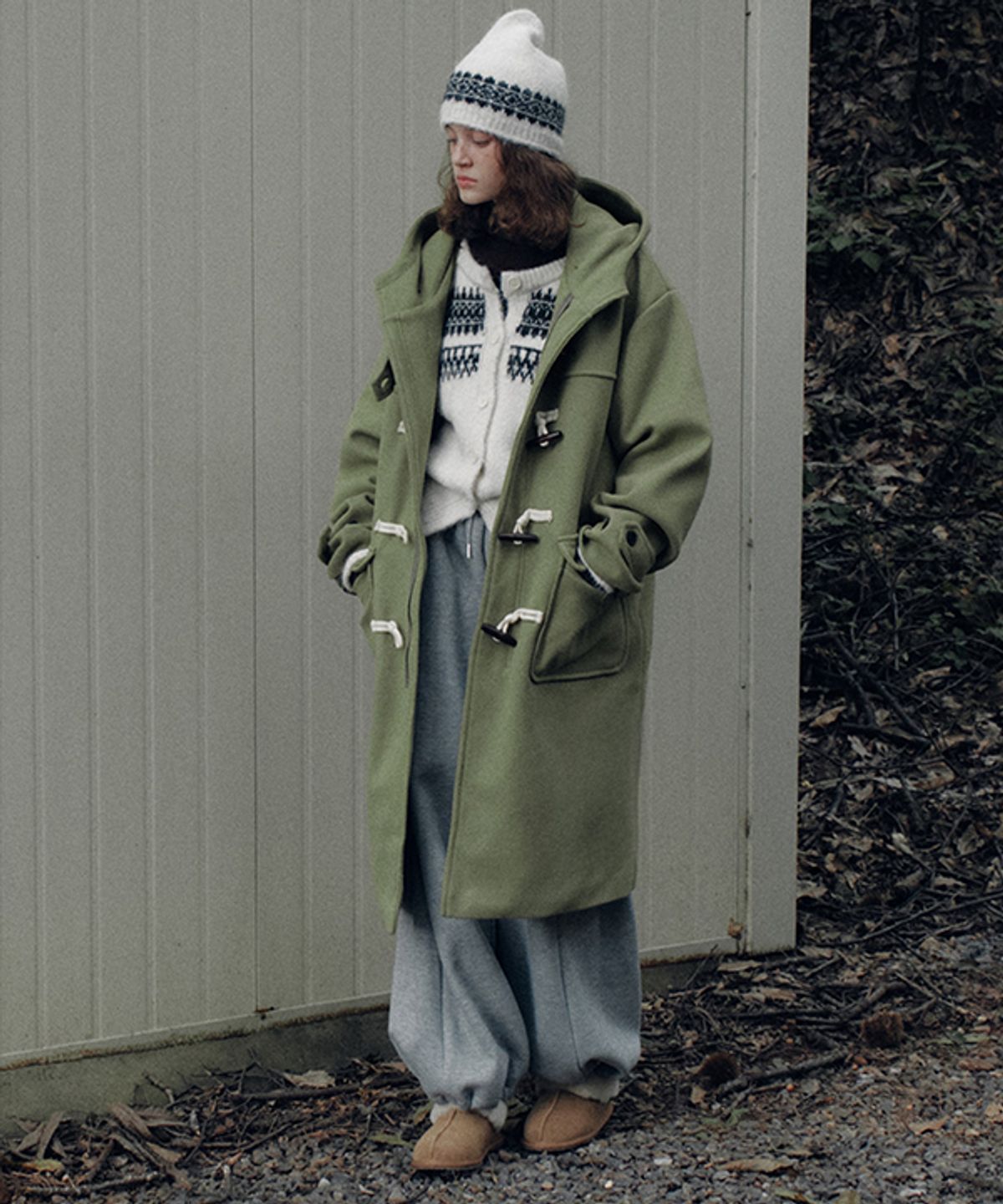 코스에그(COSEGG) Unisex Hooded Duffel Coat_EEWCT104