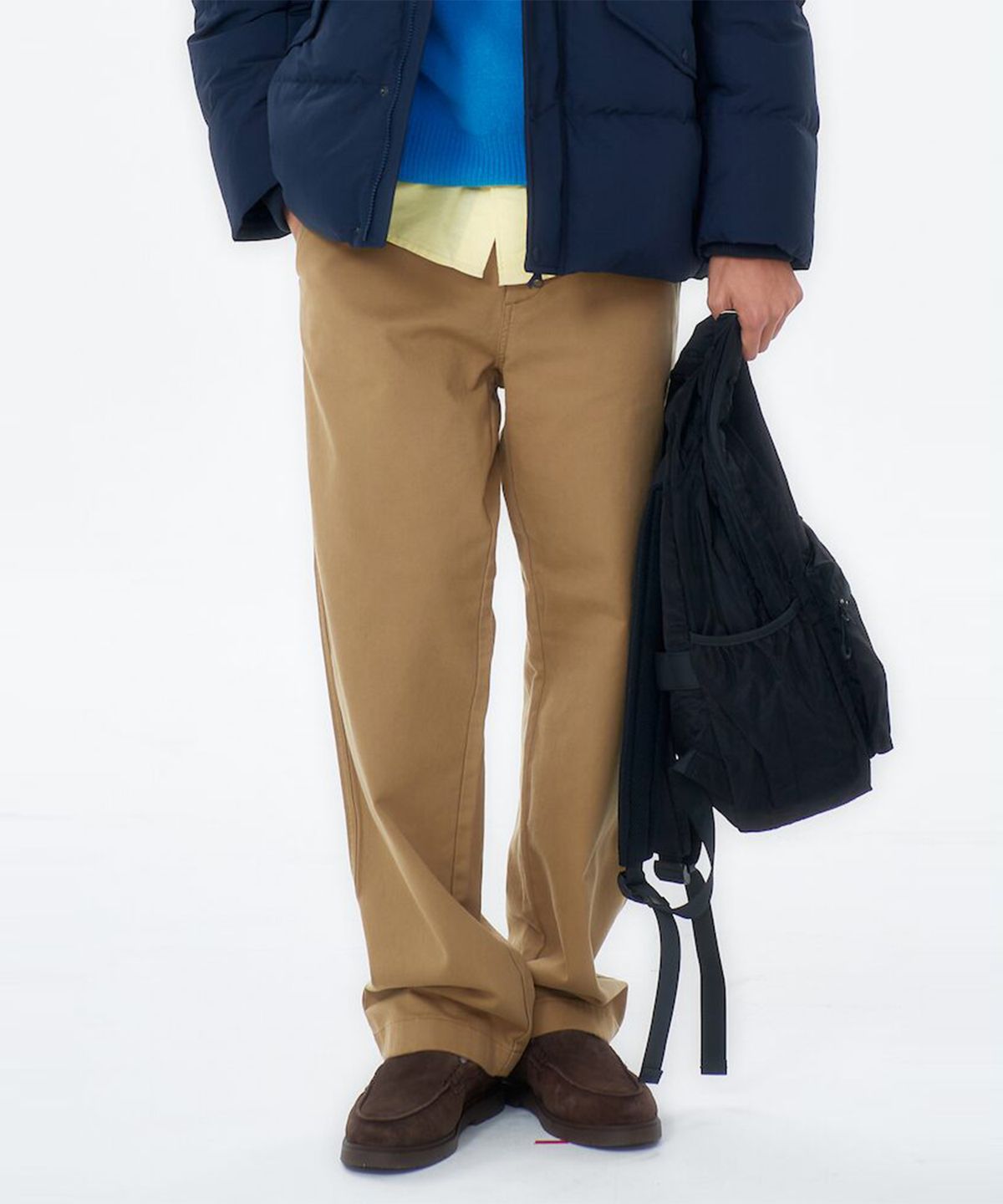 빈폴 멘(BEANPOLE MEN) 치노 세미 와이드핏 팬츠 - 베이지