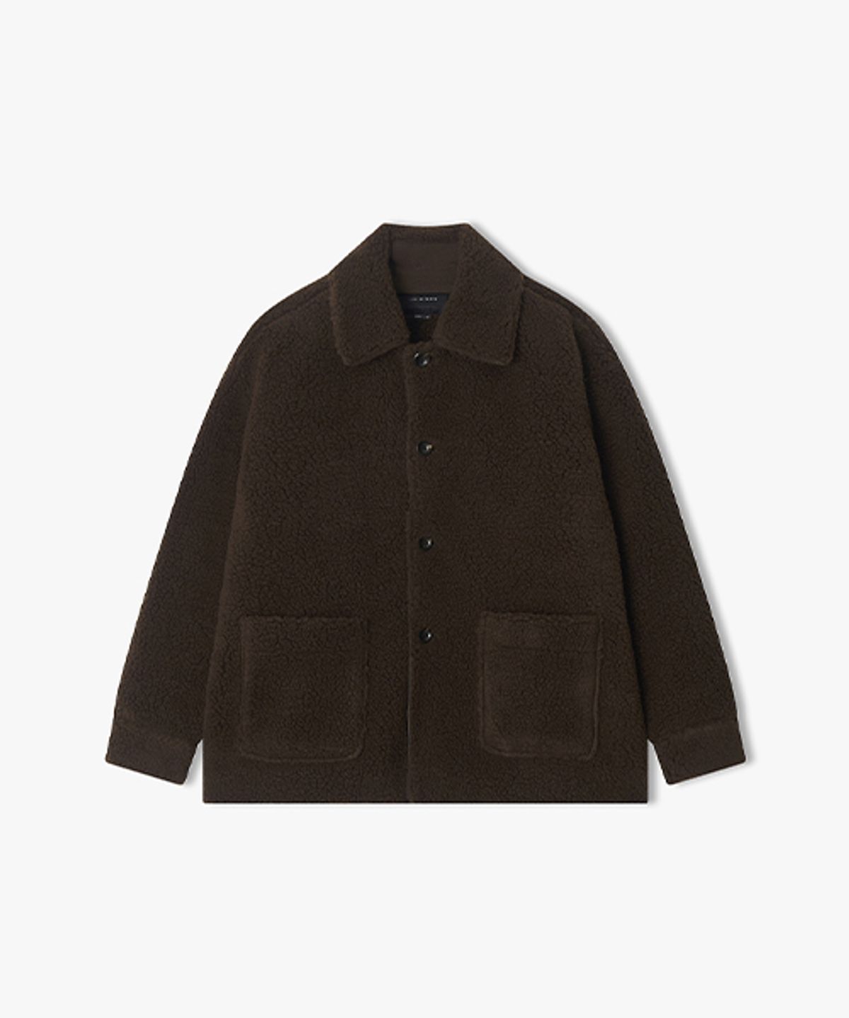 리버클래시(LIBERCLASSY) [25FW] LLW32603 다크브라운 칼라 디테쳐블 부클 버튼업 자켓