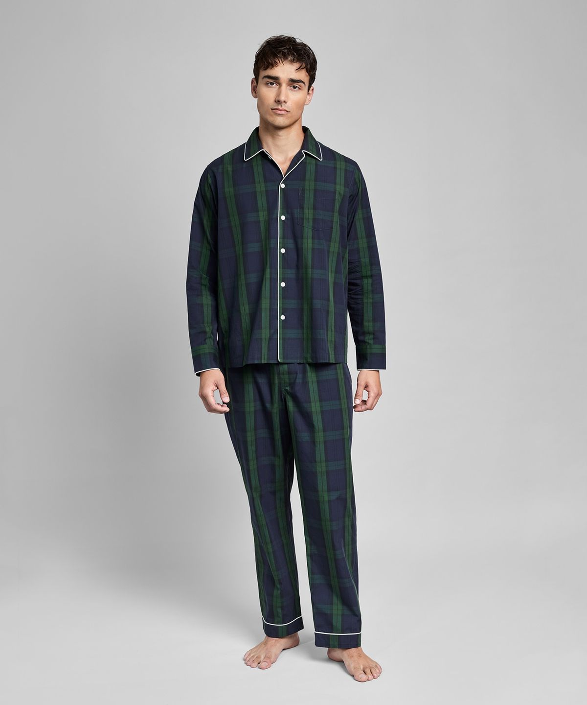 슬리피 존스(SLEEPY JONES) (M) 헨리 파자마 세트 블랙워치 포플린 HENRY PAJAMA SET BLACKWATCH POPLIN