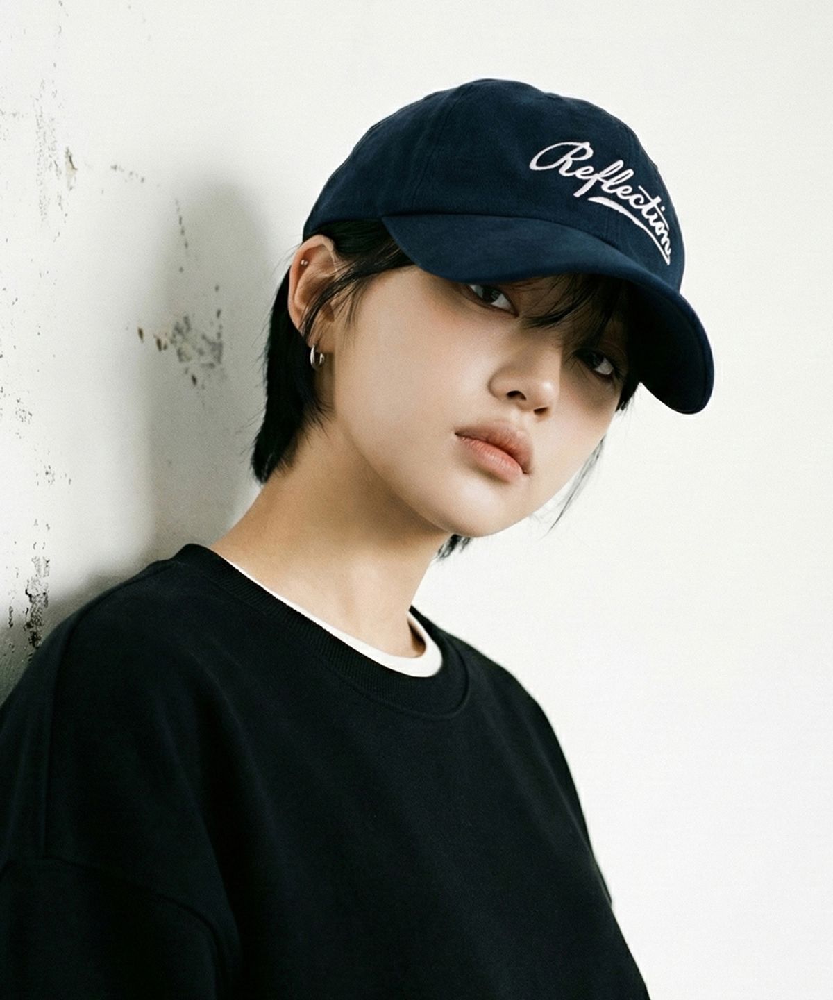 레인보우볼(RAINBOWBOWL) 리플렉션 SC. 로고 볼캡 네이비