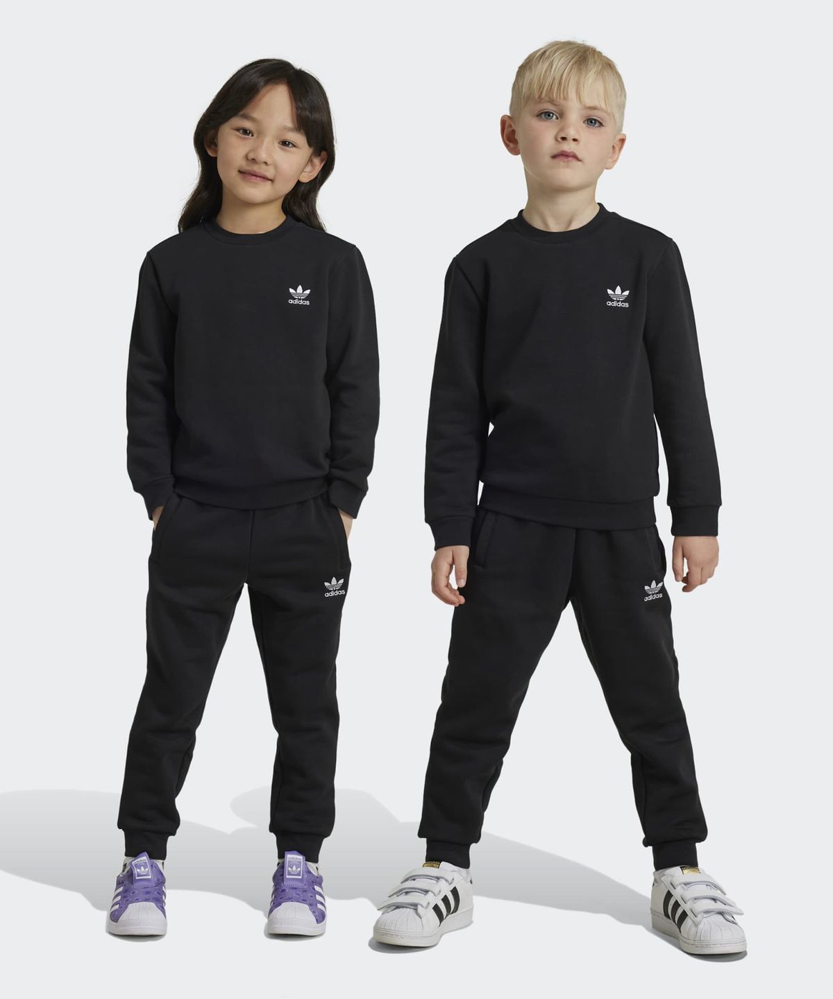 아디다스 키즈(ADIDAS KIDS) 크루 세트 키즈 - 블랙 / IW1021