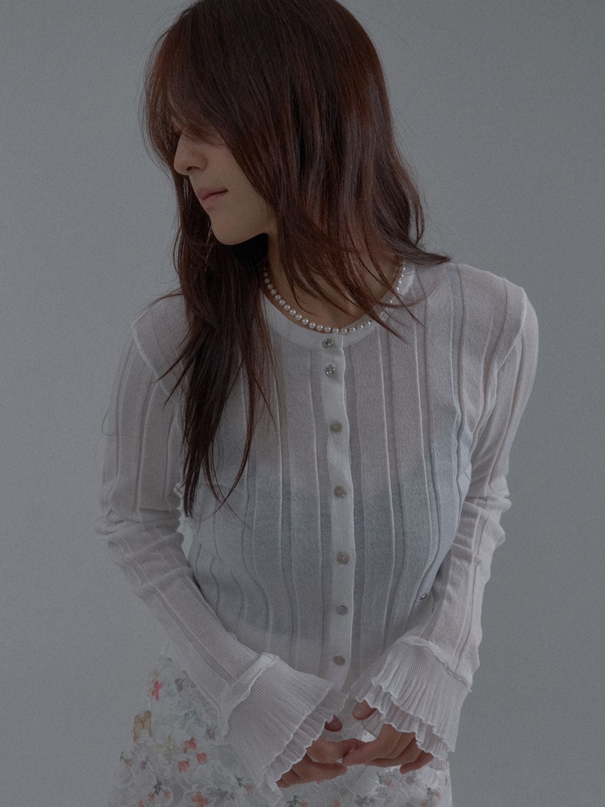 쏘리, 투 머치 러브(SORRY, TOO MUCH LOVE) Pure Elegance Knit Cardigan_White