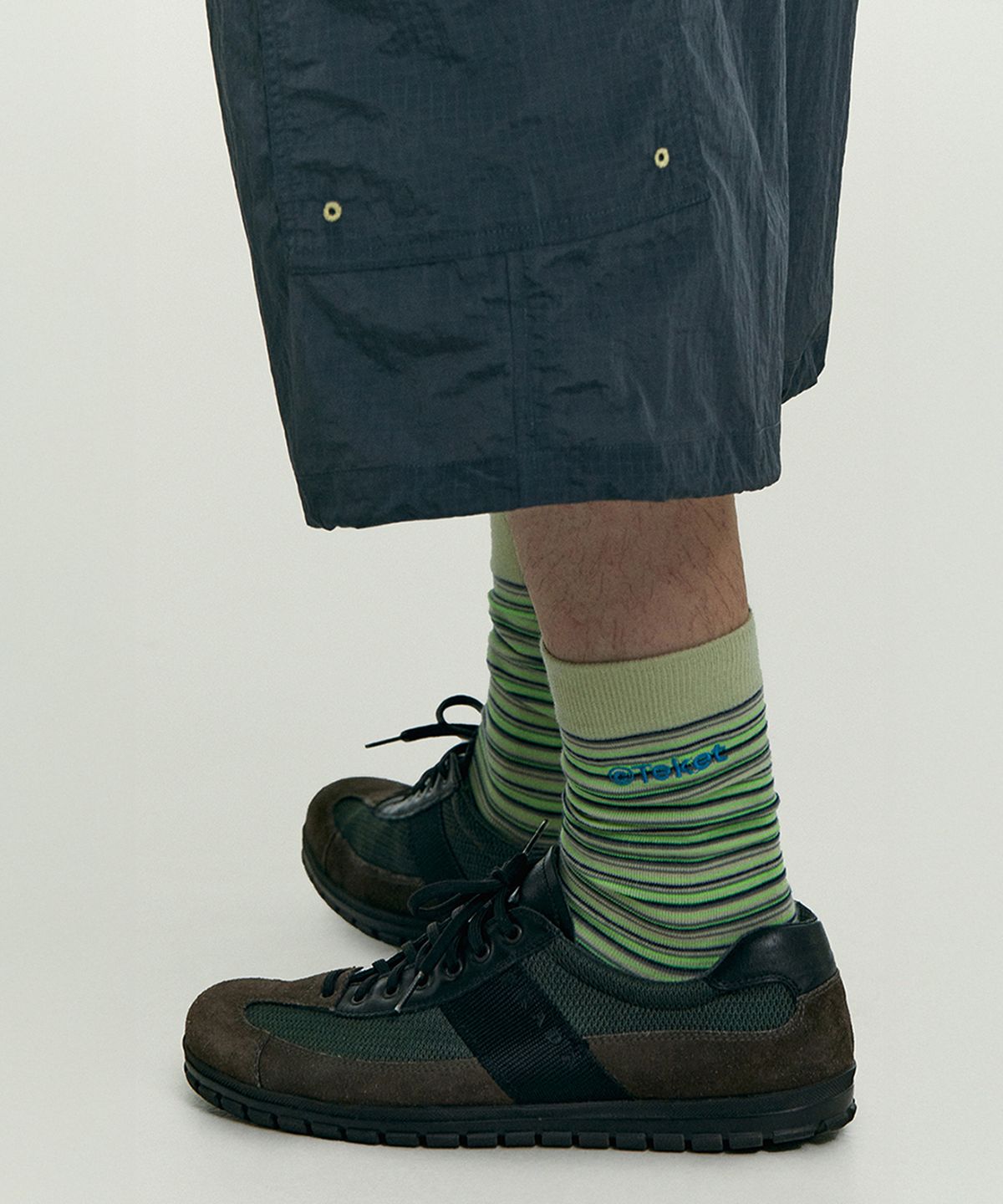테켓(TEKET) Pillowize Stripe Socks Purple