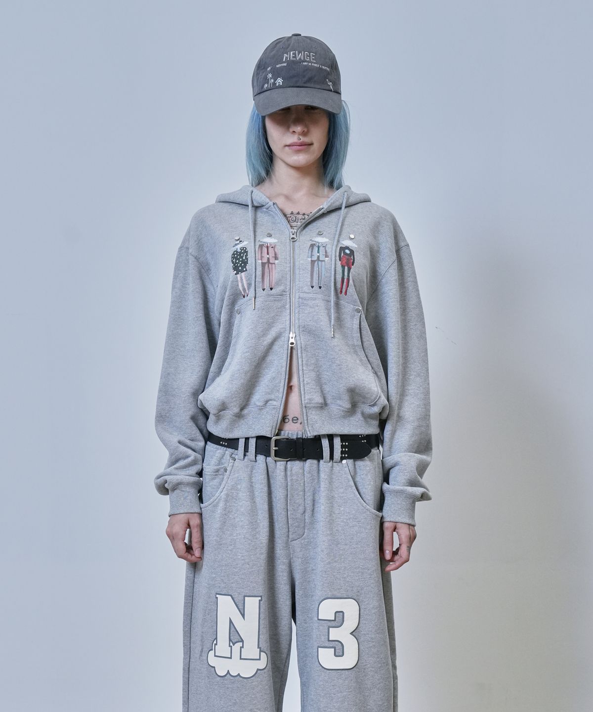 뉴제(NEWGE) Cloud People Hoodie (GRAY)