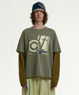Stress Fix Layered L/S Tee Khaki Beige