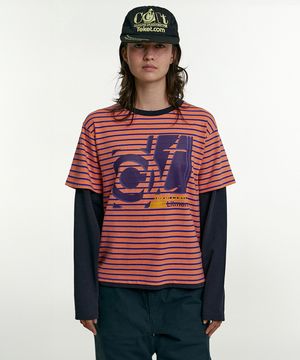 Stress Fix Layered L/S Tee Orange