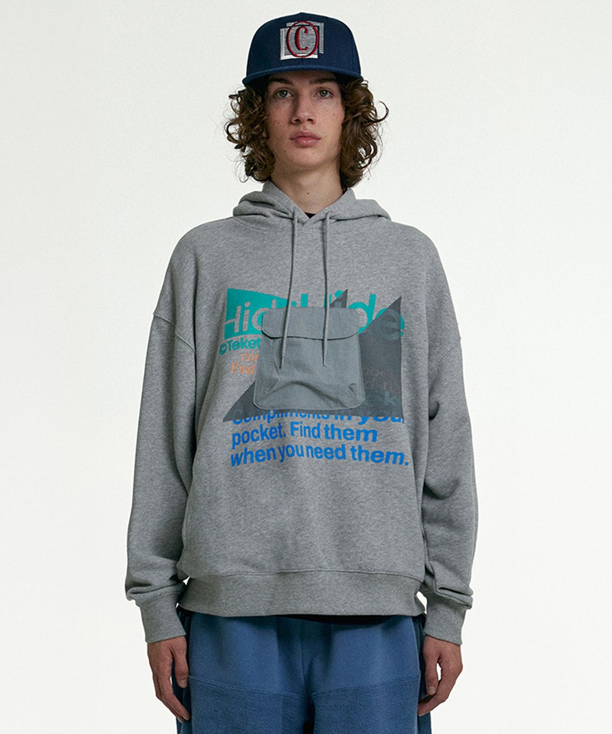 테켓(TEKET) Hide Hoodie Melange Gray