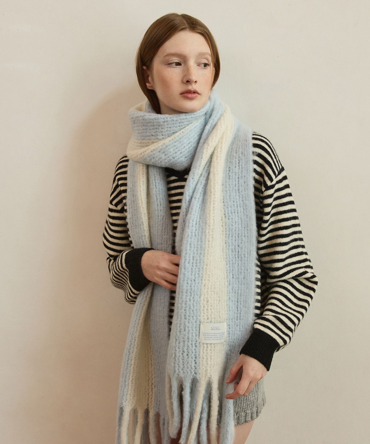 어다울(ADAUL) Height stripe rege long muffler - 2color