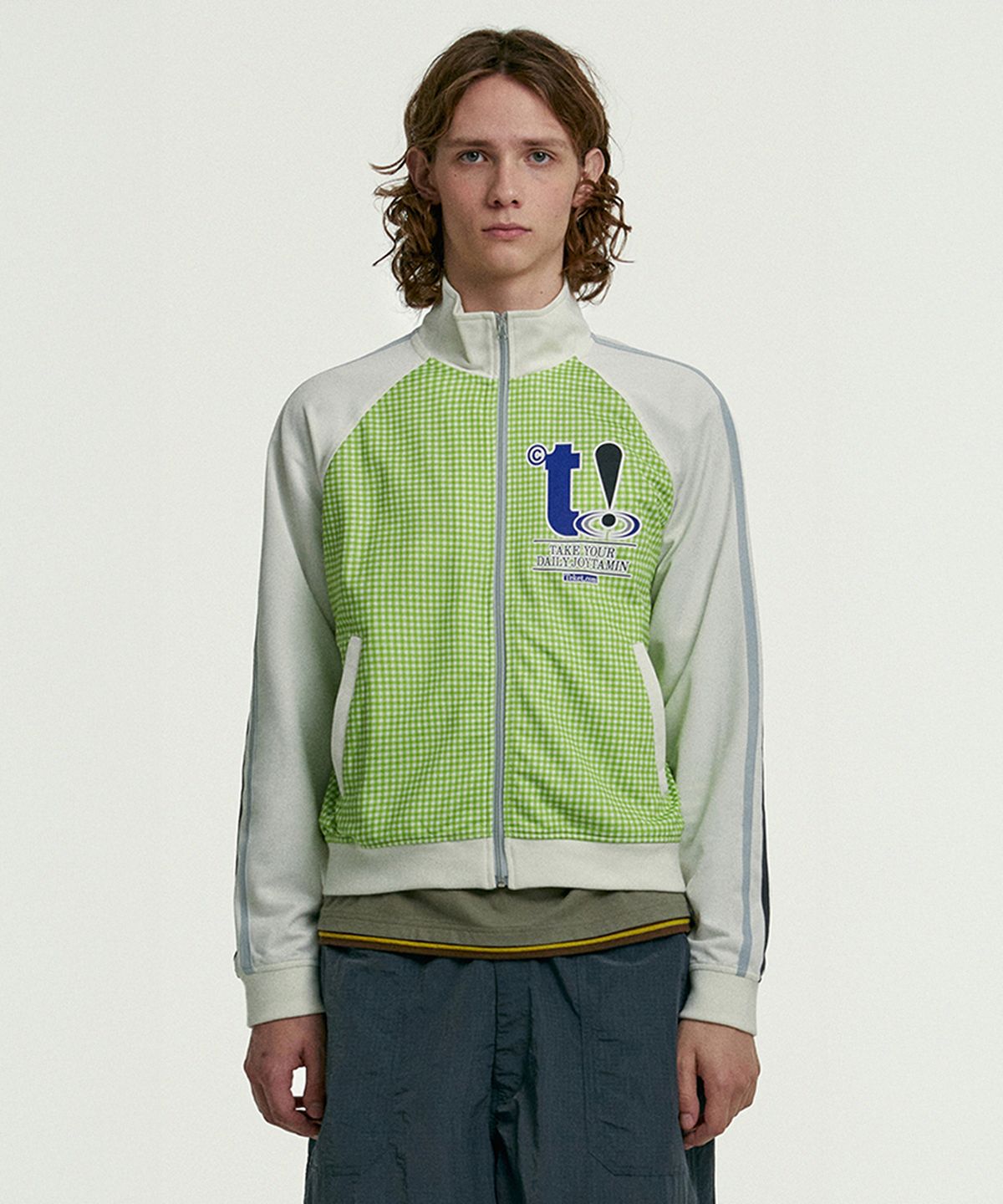 테켓(TEKET) Joytamin Jersey Track Zip-Up Jacket Light Green