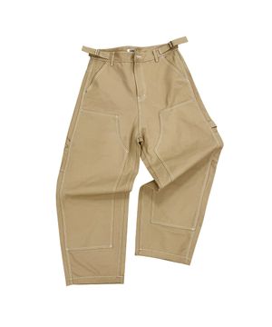 [GRAILZ X KOIN  SEOUL X TREND SPACE] CARPENTER RAW PANTS [BEIGE]