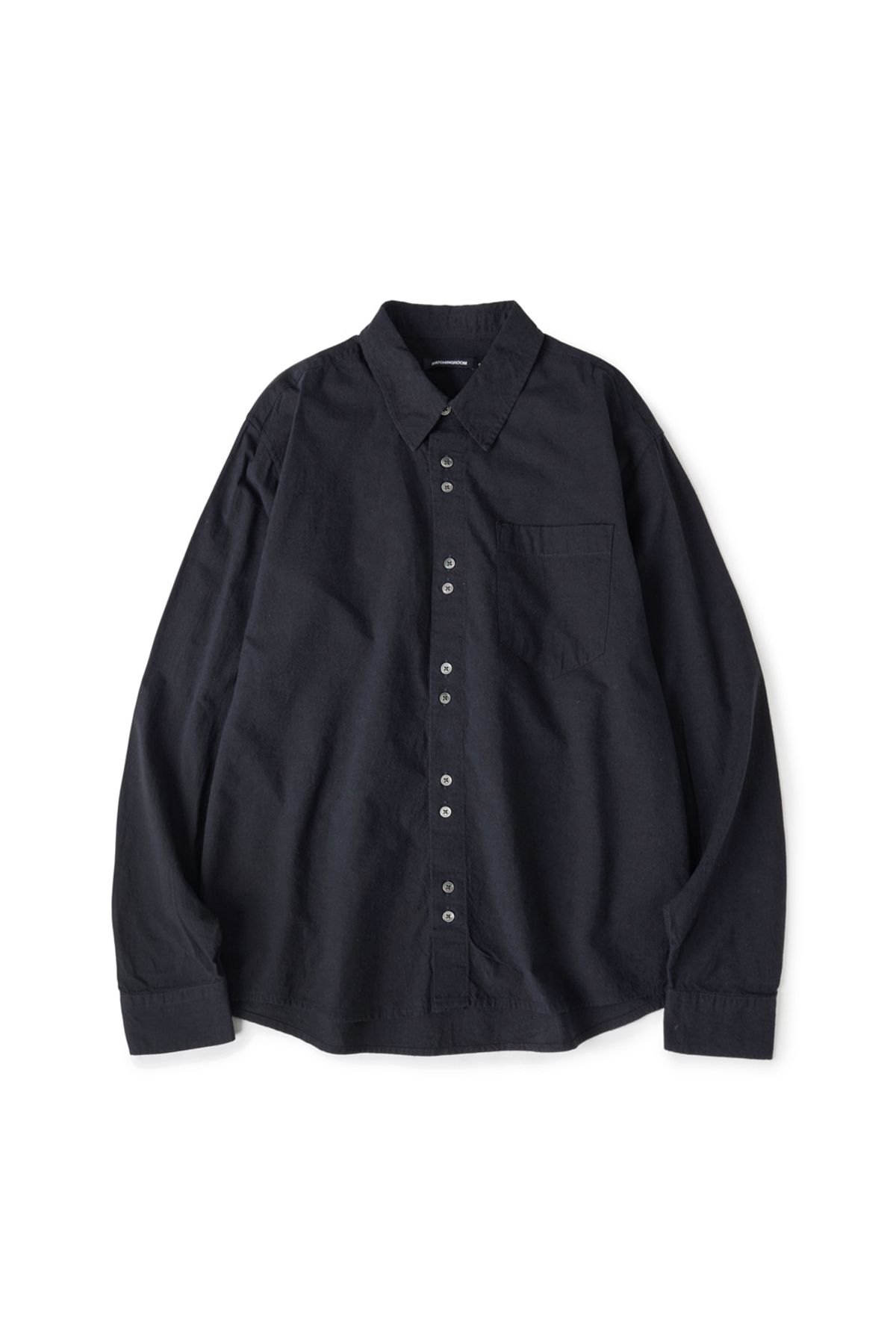 해칭룸(HATCHINGROOM) Rana Shirt Silk Nep Black