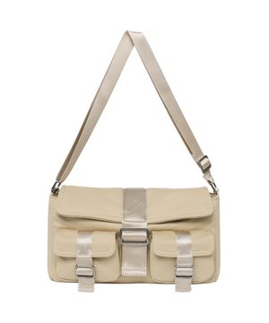 스웨이드 크로스백 베이지