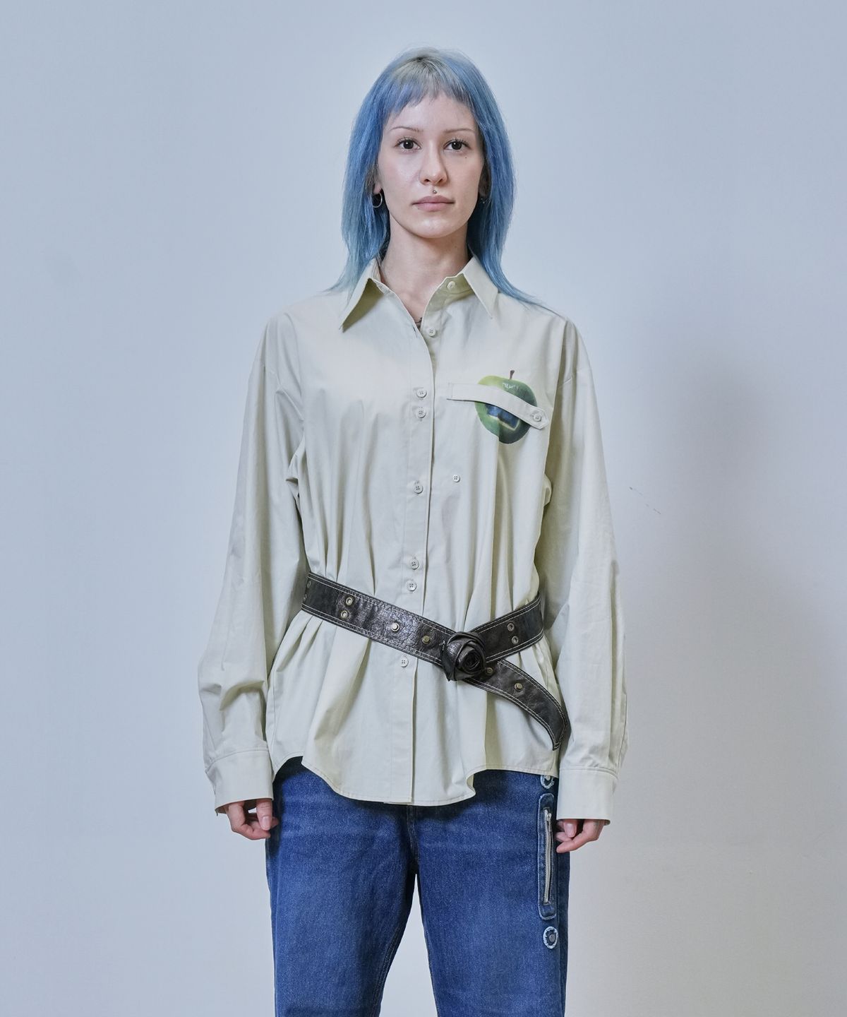뉴제(NEWGE) Veiled Sky Shirts (YELLOW BEIGE)