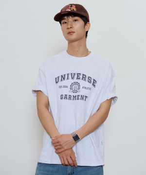 UG 심볼 로고 프린트 티셔츠_MELANGE GREY