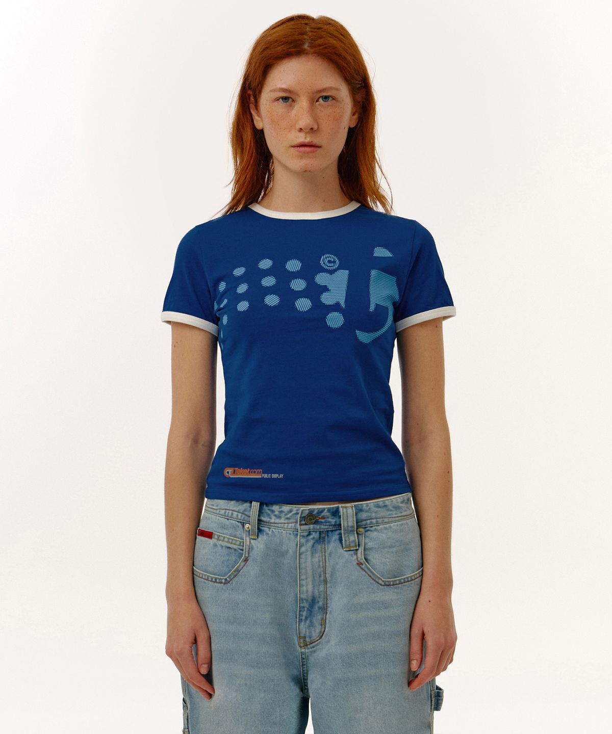 테켓(TEKET) Dot-Com Women Tee Blue