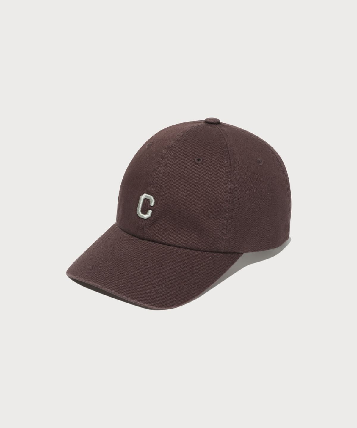 커버낫(COVERNAT) 스몰 C로고 3D 자수 코지 핏 볼캡 Brown
