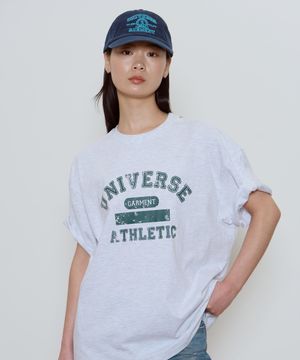 UG 크랙 프린트 티셔츠_MELANGE GREY