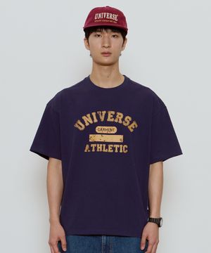 UG 크랙 프린트 티셔츠_NAVY