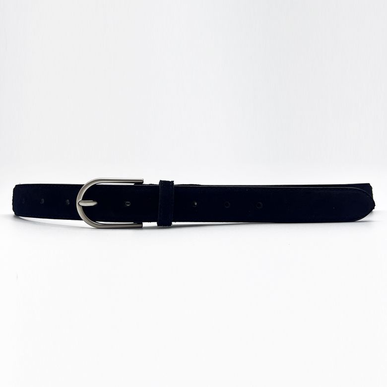 베이직 스웨이드 벨트 라운드 버클 2color(ITALY LEATHER)