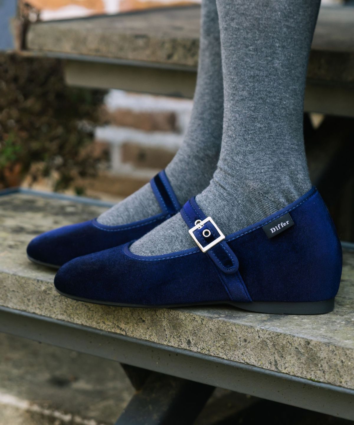 디퍼슈(DIFFERSHOE) 벨린 스퀘어 메리제인 5CM [네이비]