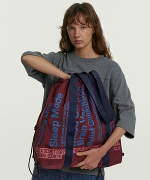Stack Tote Bag Burgundy