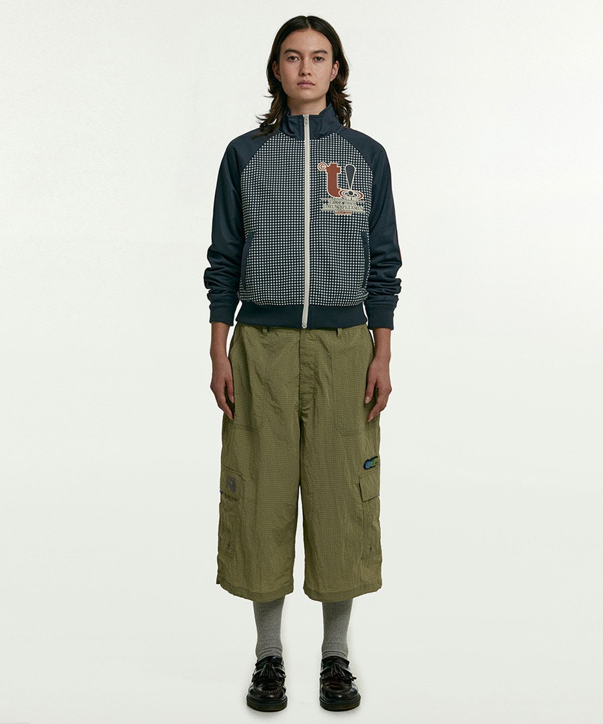 테켓(TEKET) Litmemo Ripstop Wide Shorts Khaki Beige