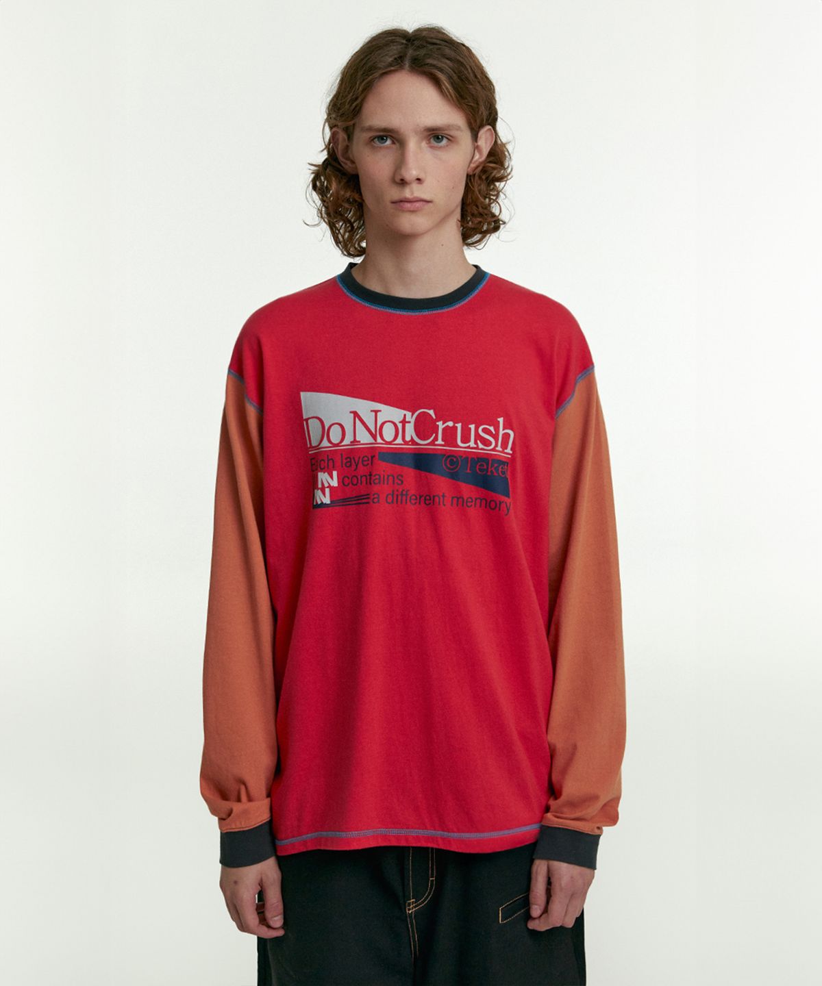 테켓(TEKET) Do Not Crush L/S Tee Red