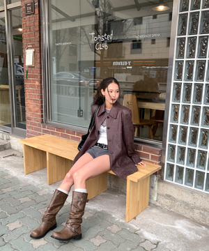 [우네띠네 PICK] 레이븐 폴더블 버클 부츠 브라운