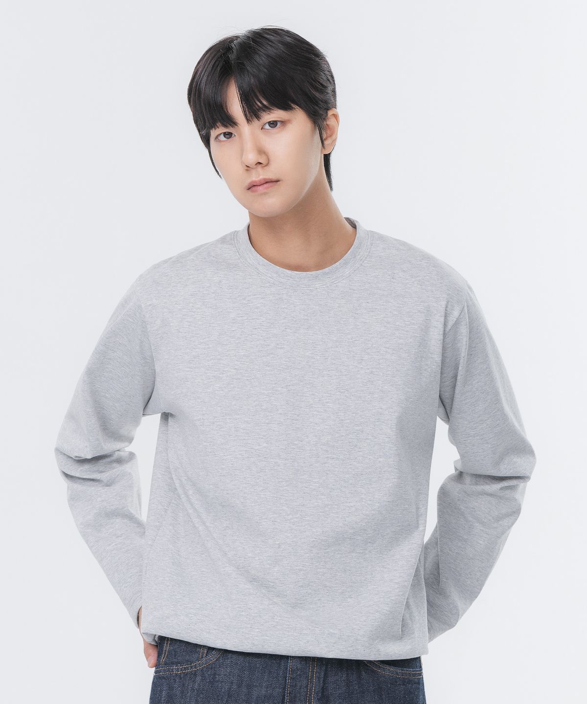 앨빈클로(ALVINCLO) 페이크 밴딩 자동넣입 롱슬리브 티셔츠 AVT331 (3 COLOR)