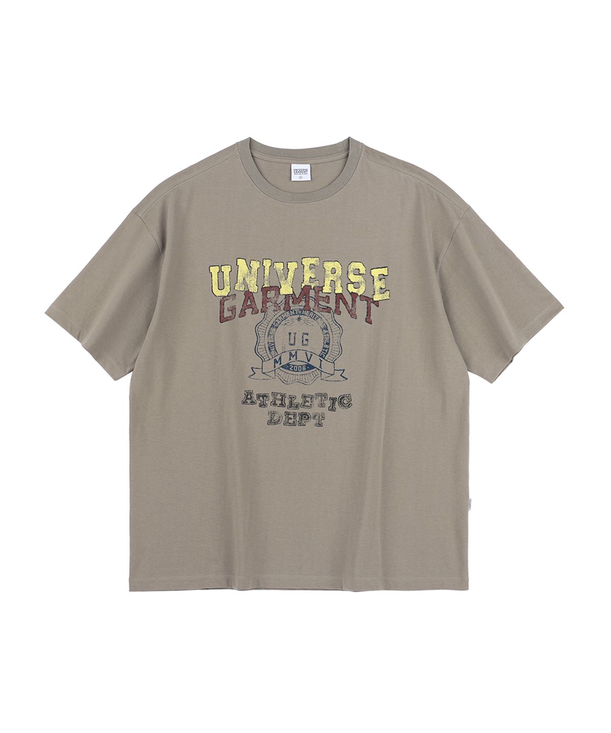 유니버스 가먼트(UNIVERSE GARMENT) UG 빈티지 애슬래틱 티셔츠_Beige