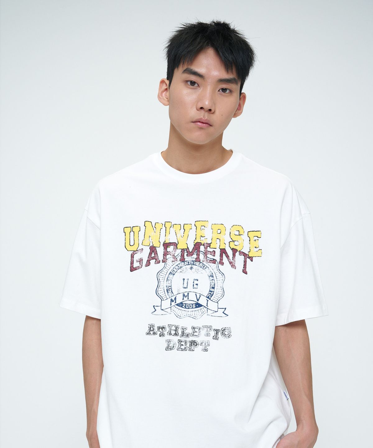 유니버스 가먼트(UNIVERSE GARMENT) UG 빈티지 애슬래틱 티셔츠_White