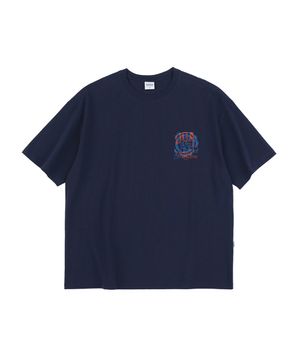 UG 레트로 투톤 엠블럼 티셔츠_Navy