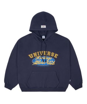 유니버스 싸인 로고 기모 후드_Navy