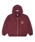 애슬래틱 엠블럼 기모 후드 집업_Burgundy