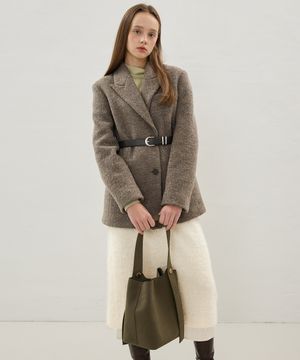 스웨이드 핸들 버킷백 OE5WGB990