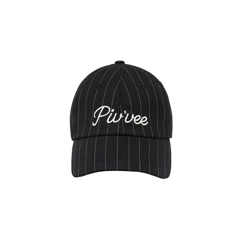 Pinstripe Ball Cap (ebony black)